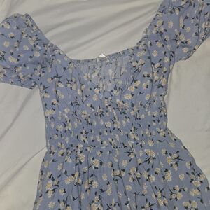 Justify Lavender Blue Floral High-Low Dress